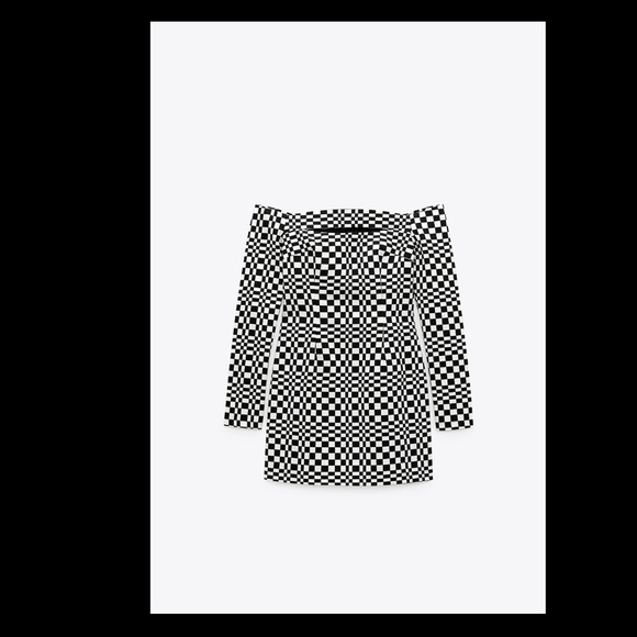 NEW!! Zara black and white plaid dress 👗 - Picture 6 of 13